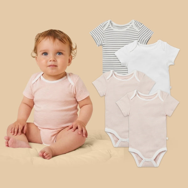 Short-Sleeve Bodysuit - 4 Pack | MORI UK