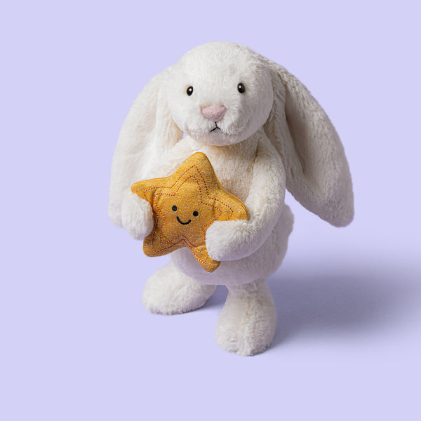 Shop Jellycat Cream Bunny with Star Soft Toy | MORI UK