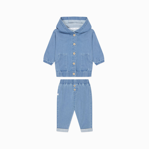 Baby Denim Jacket & Joggers Outfit Baby Day Outfits MORI