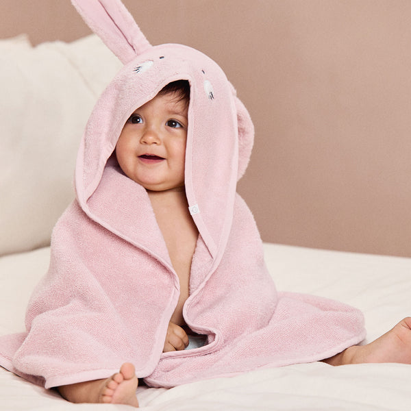 Bunny Baby Hooded Bath Towel Critter Plush Baby Hooded Towel