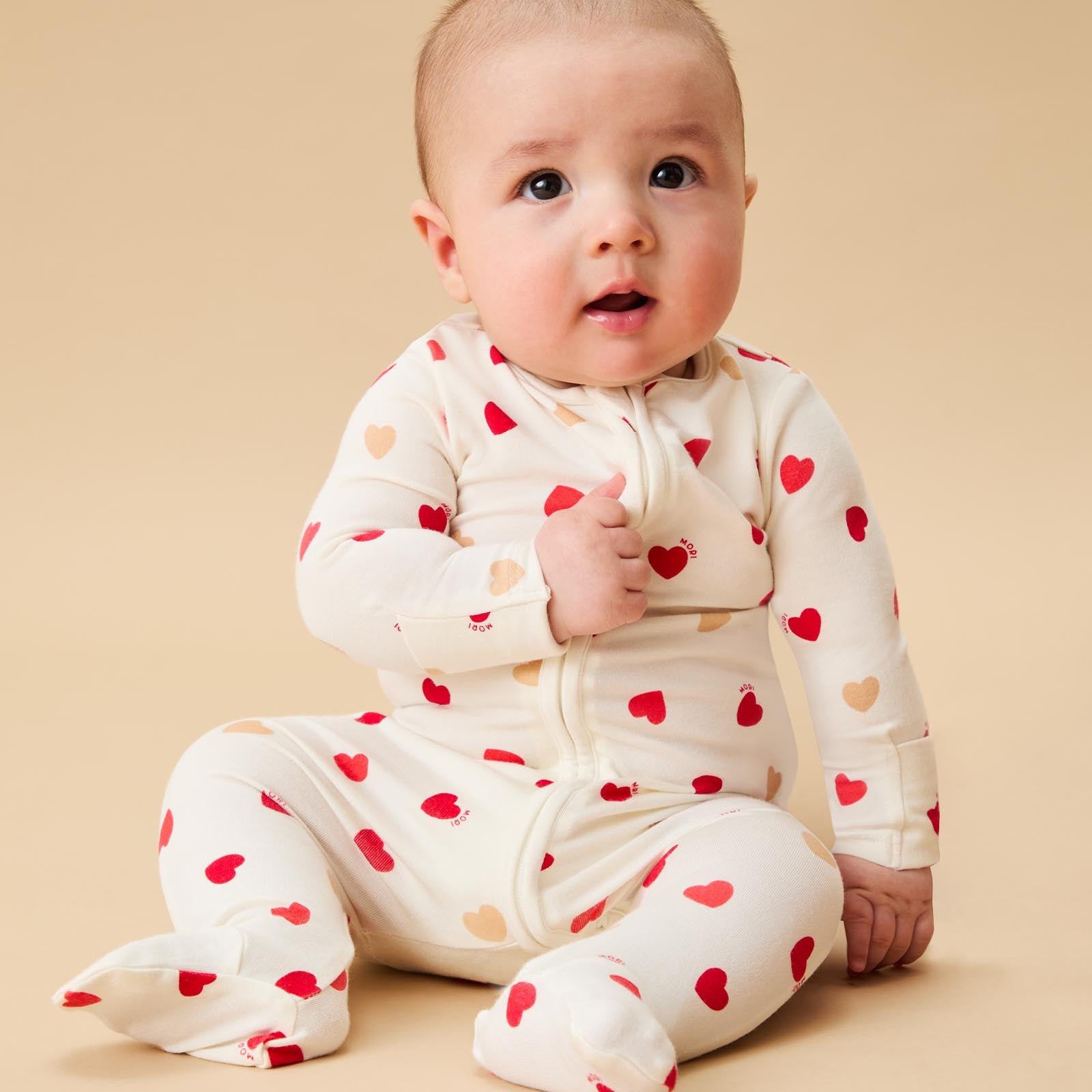 Love Hearts Clever Zip Sleepsuit