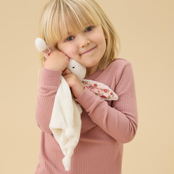 Jellycat Blossom Cream Bunny 'Berry' Comforter | Baby Toys | MORI UK