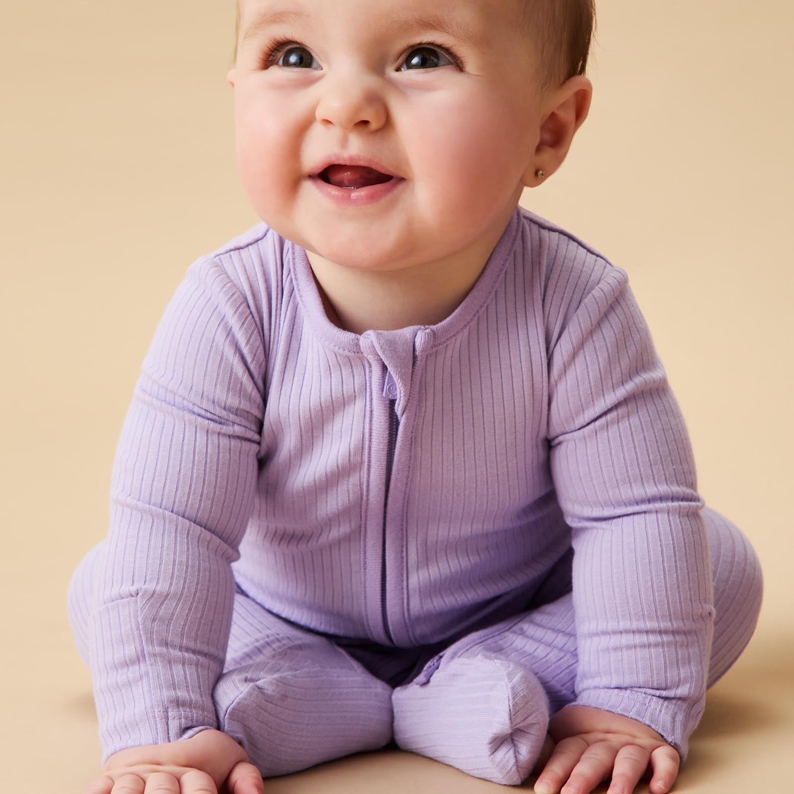 Ribbed Clever Zip Sleepsuit