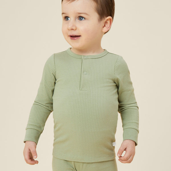 Ribbed Baby Pyjama Set | Bamboo Baby Clothes | Baby Mori UK