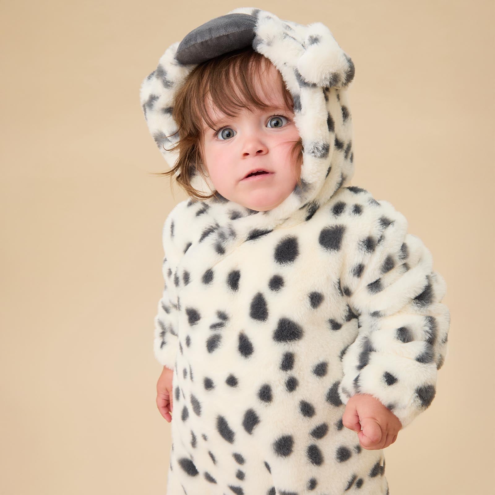 Dalmatian Faux Fur Pramsuit