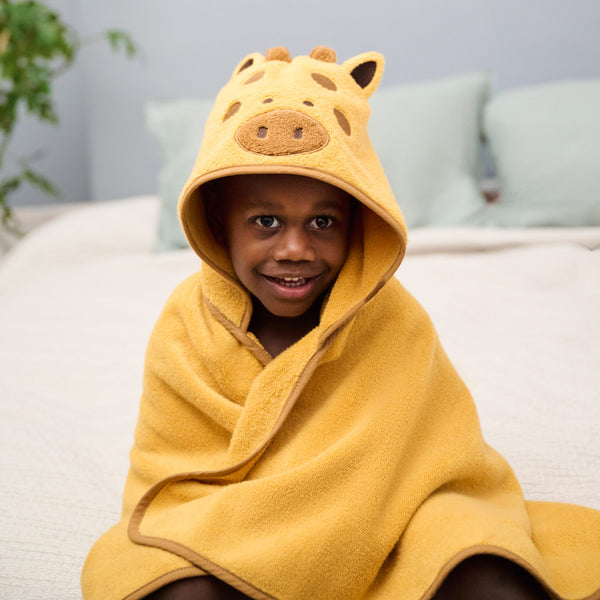 Giraffe Hooded Kids Bath Towel Organic Cotton MORI