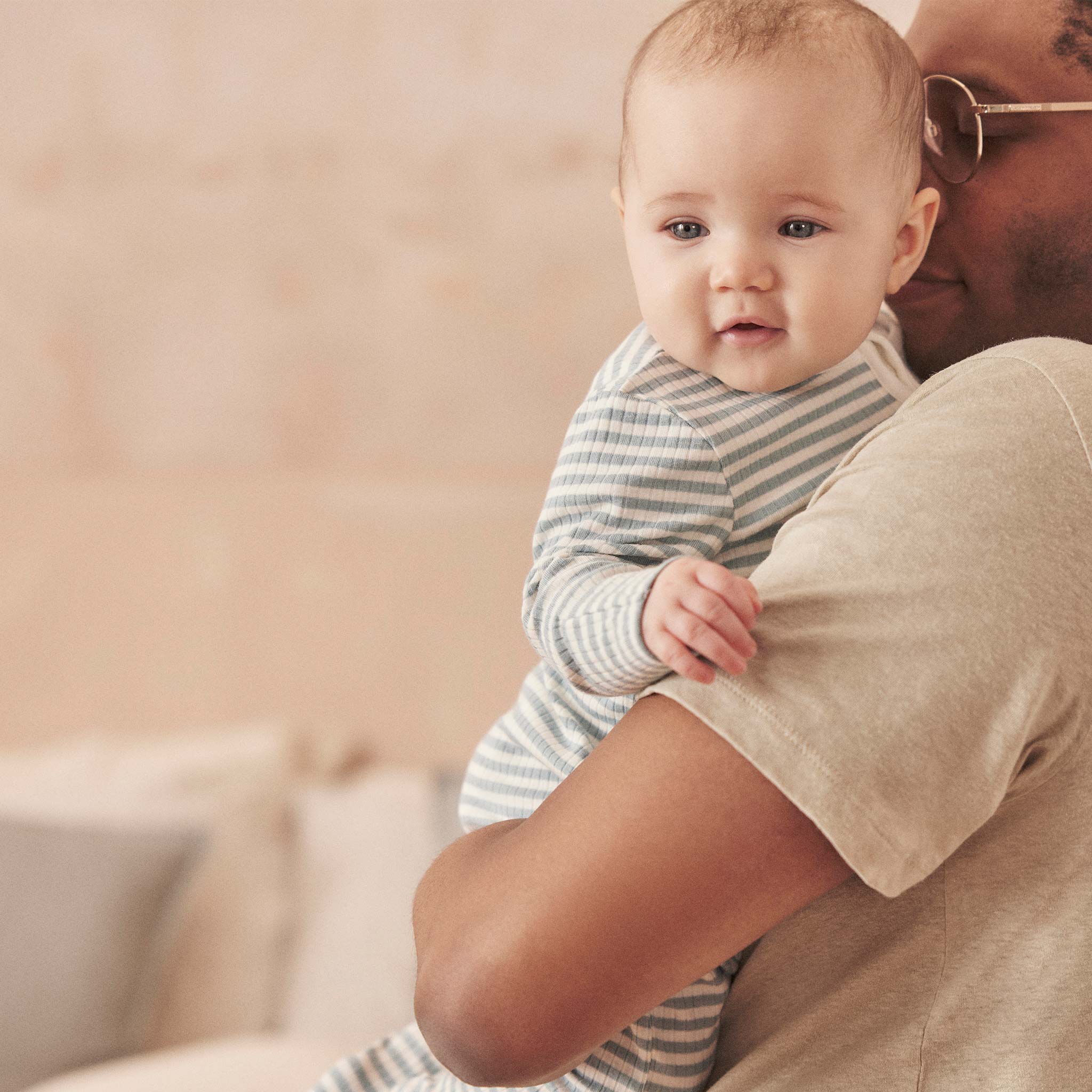Sea Stripe Ribbed Clever Zip Sleepsuit