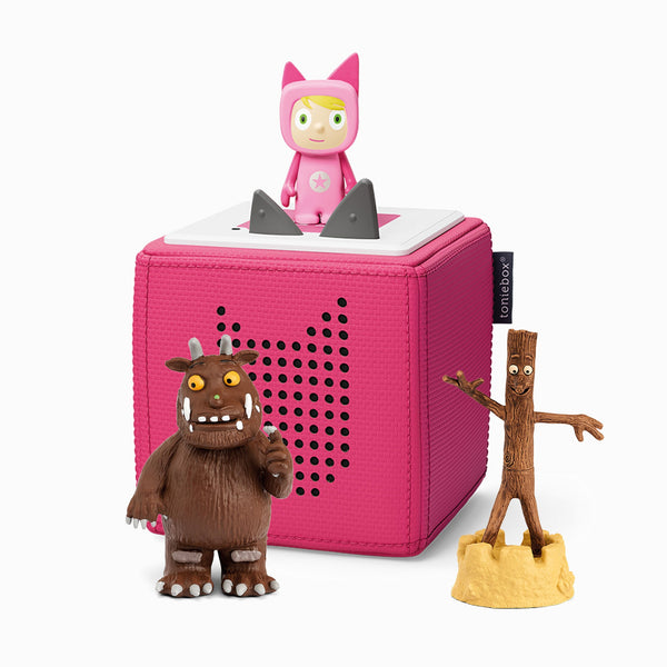 Tonies Toniebox Starter Set Rosa - Lettore Audio Per Bambini Con 3 Personaggi: Gruffalo, Stick Man E Zog - 3