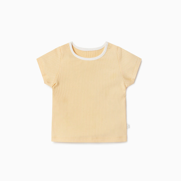 Ribbed Short Sleeve T Shirt