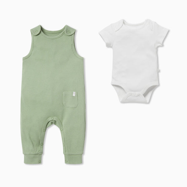Ribbed Romper Short Sleeve Bodysuit Outfit MORI