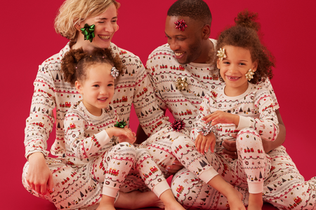 Lovely family in matching PJs from MORI