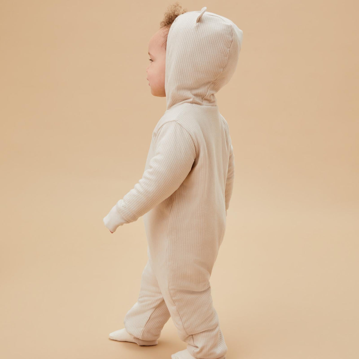 Ribbed Pramsuit - Ecru
