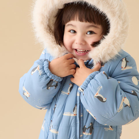 Recycled Waterproof Padded Dino Coat | Kids Coats | MORI UK