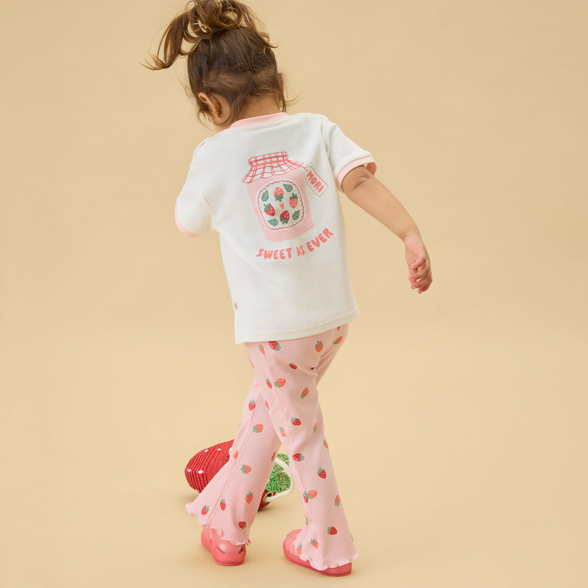 Strawberry Fields Ribbed Flared Trousers