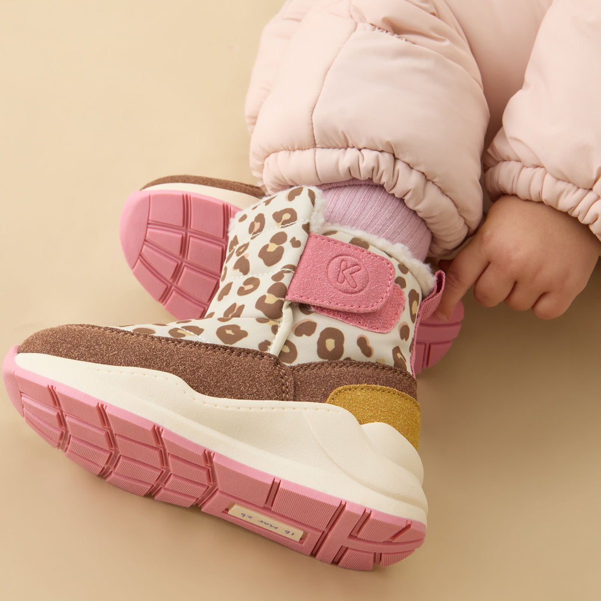 KIDLY by MORI Quilted Snow Boots - Leopard
