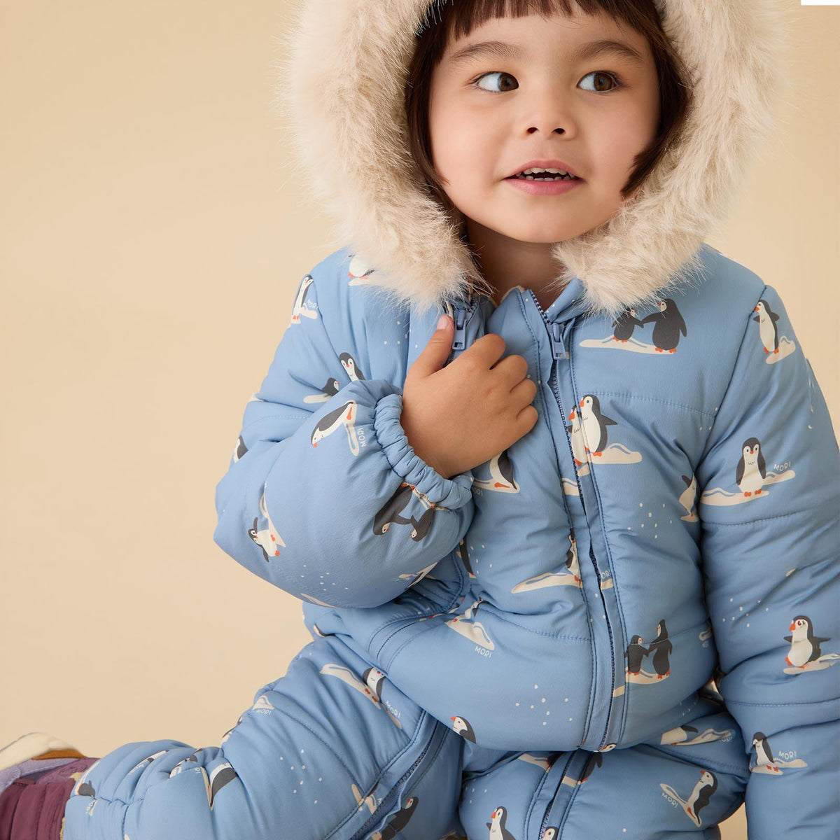 Water Repellent Penguin Snowsuit