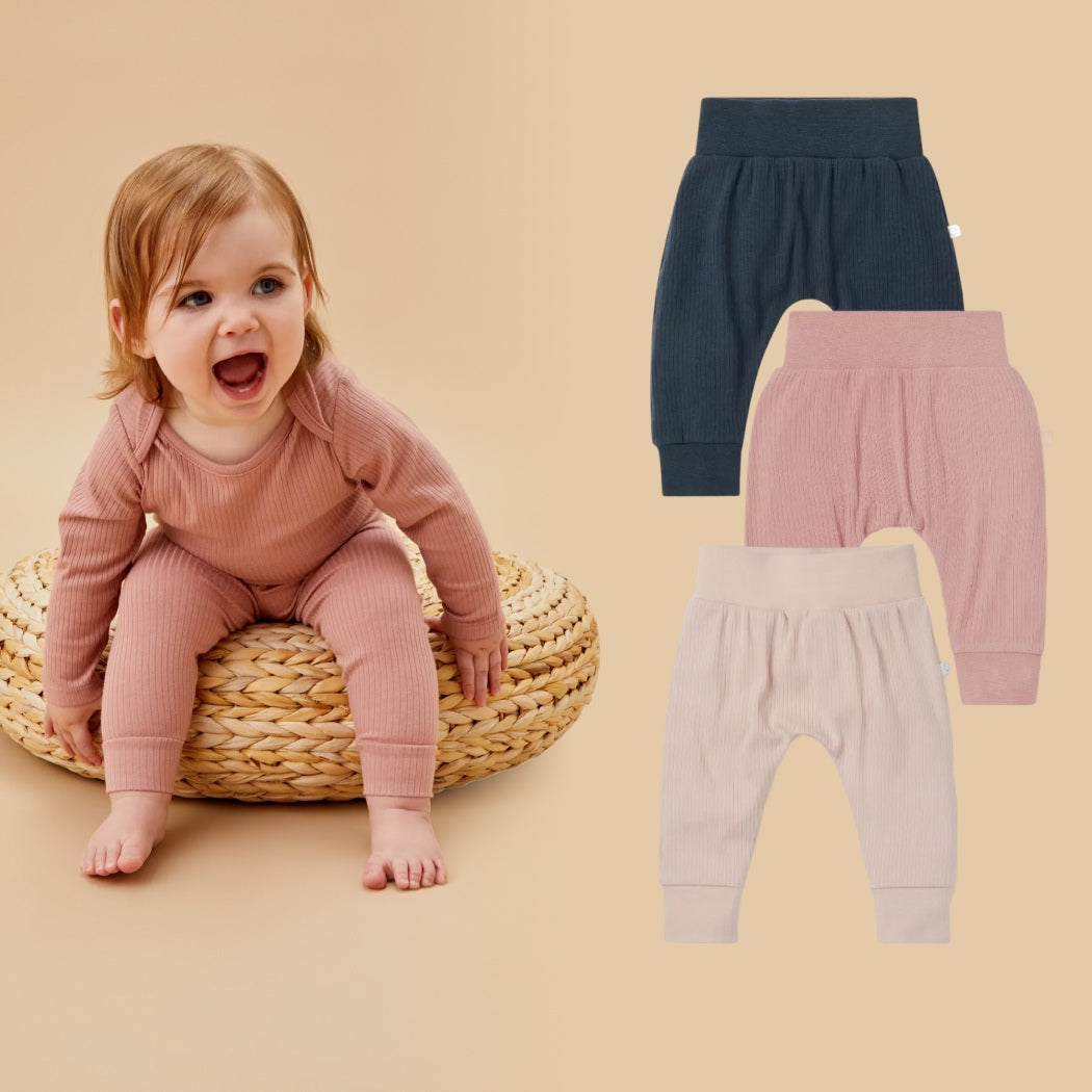 Ribbed Comfy Joggers 3 Pack