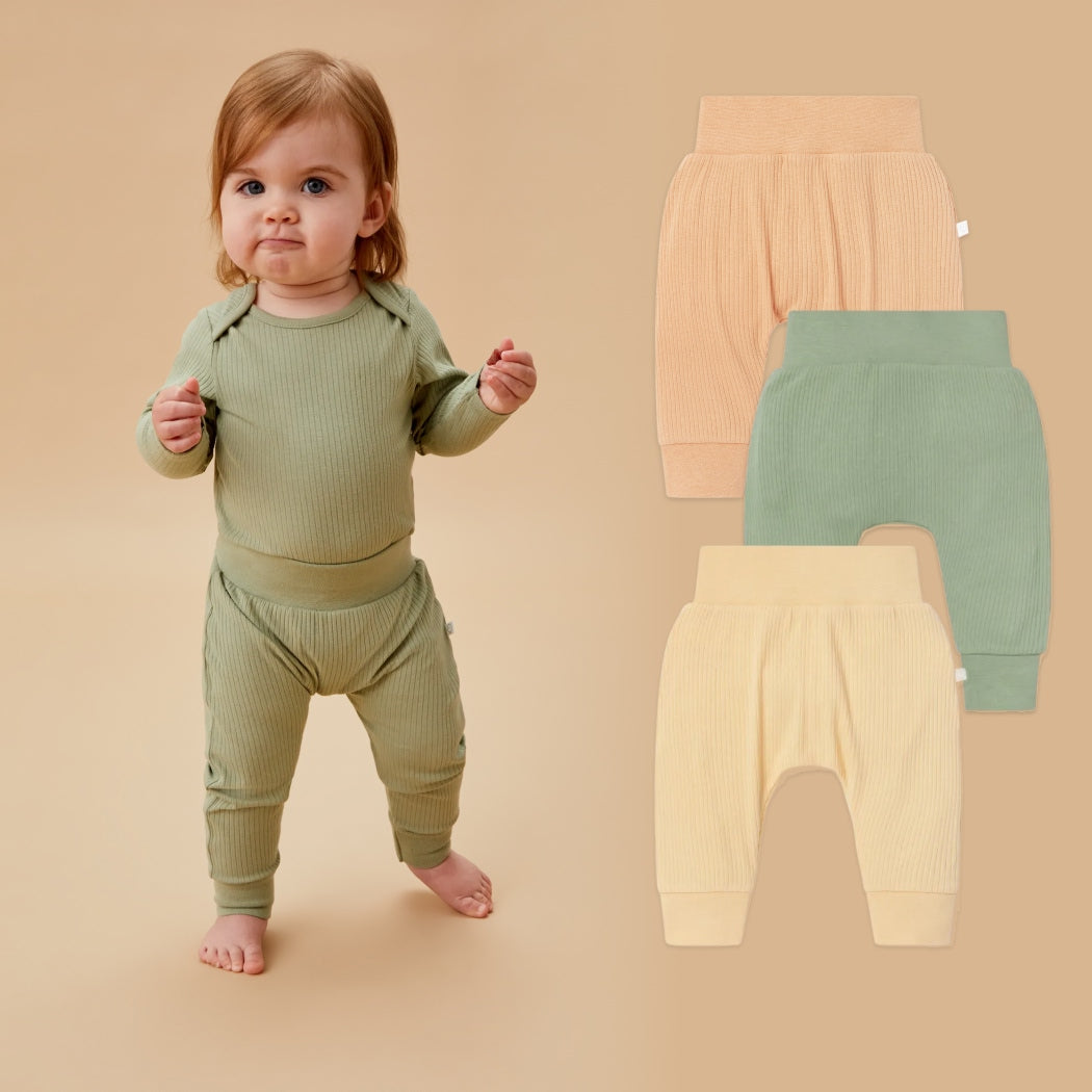 Ribbed Comfy Joggers 3 Pack