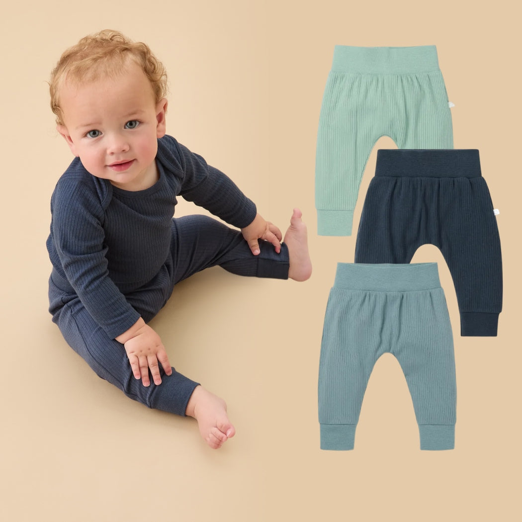Ribbed Comfy Joggers 3 Pack
