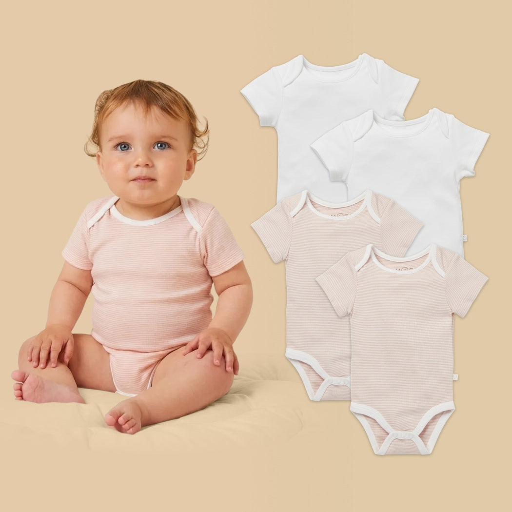 Short Sleeve Bodysuit 4 Pack