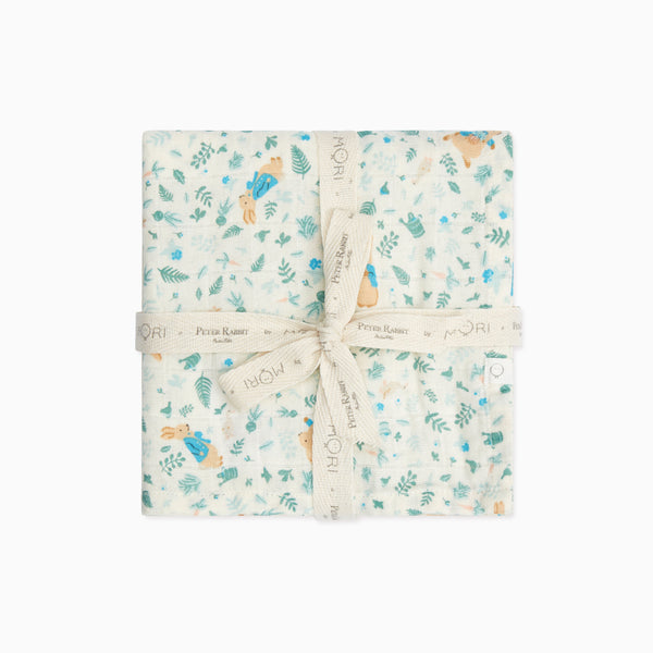 Peter Rabbit Printed Organic Muslin 3 Pack | Organic Cotton Muslins ...