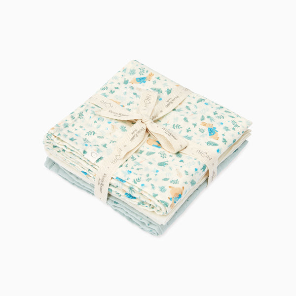 Peter Rabbit Printed Organic Muslin 3 Pack | Organic Cotton Muslins ...