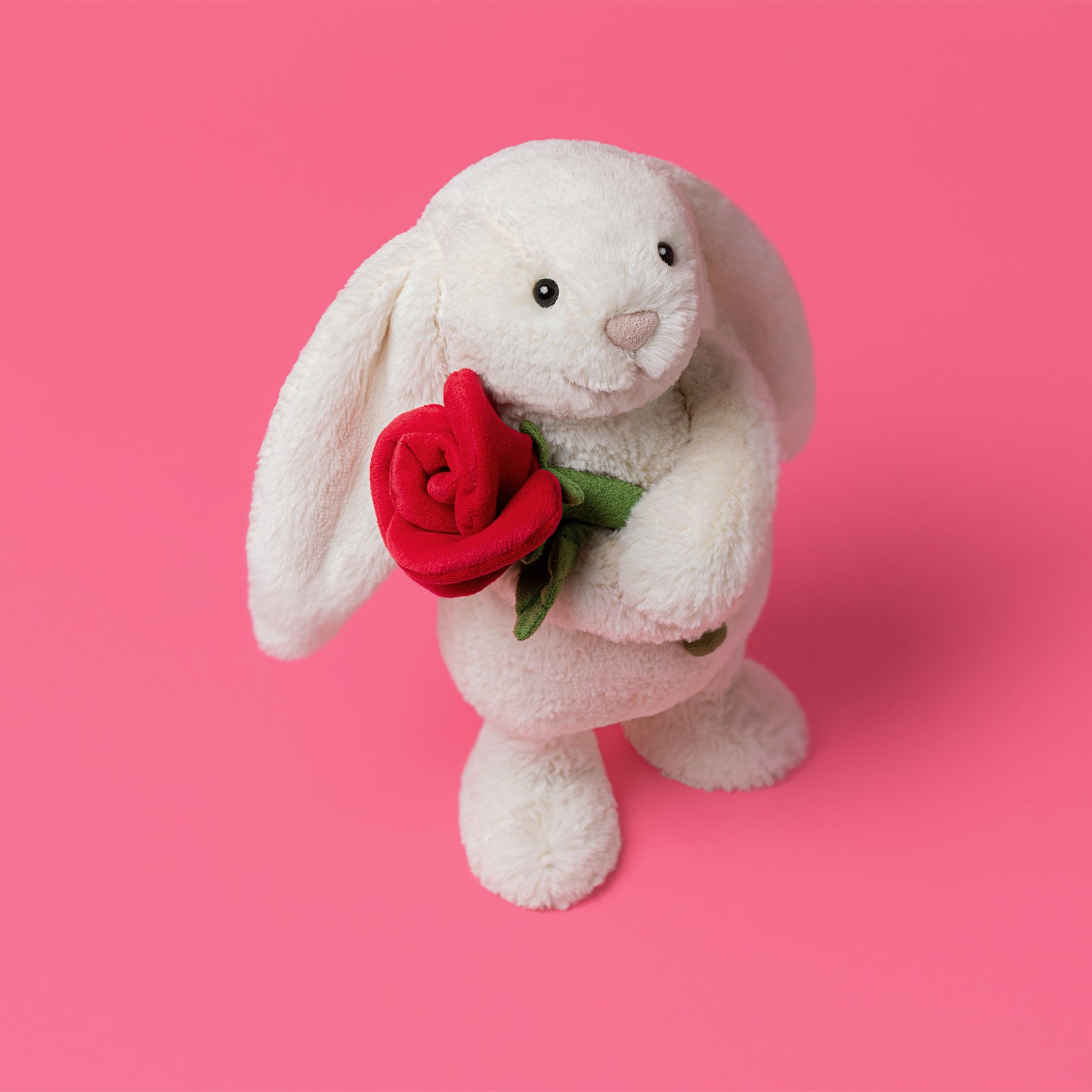  Cream Bunny With Rose うさぎ ぬいぐるみ Cream Bunny with Rose by Jellycat – Pacifier Kids Boutique