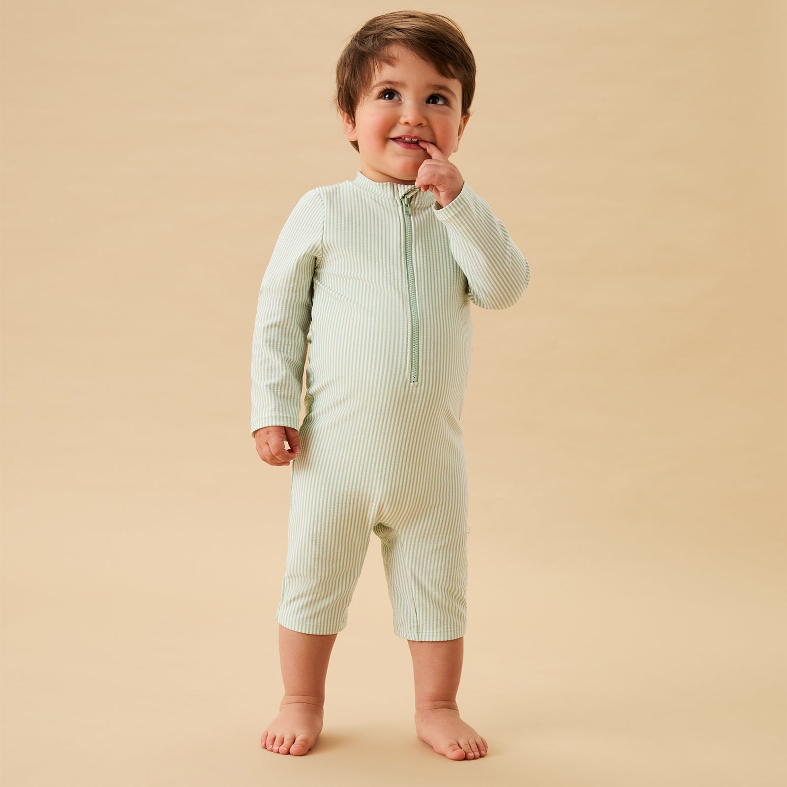 Seersucker Sun Safe Swimsuit
