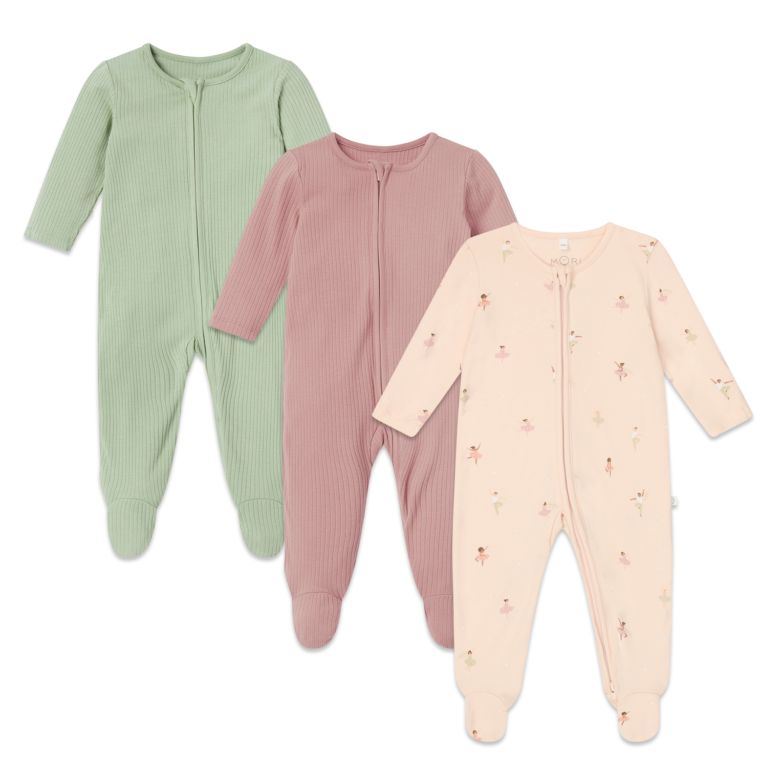 Ballerina Sleepsuit Pack Baby Sleepwear MORI UK