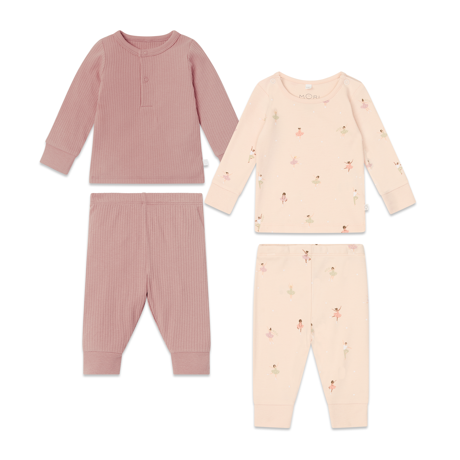 Ballerina & Ribbed Pyjamas 2 Pack