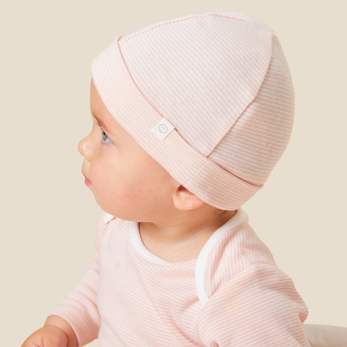 Baby Hat - Blush Stripe