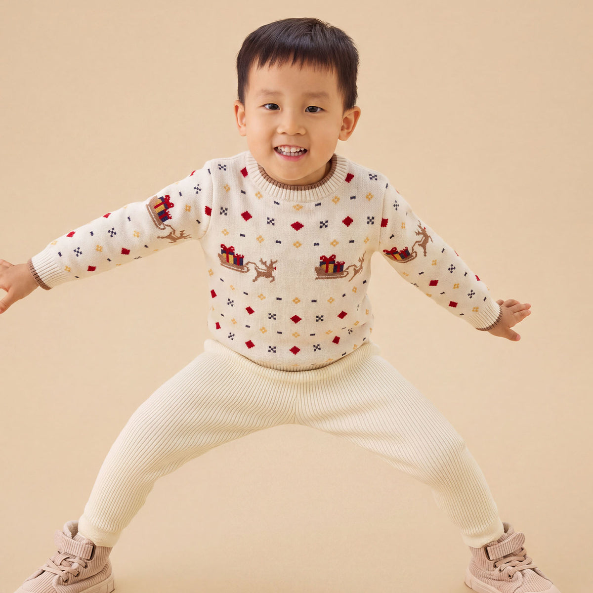Reindeer Fair Isle Knitted Jumper