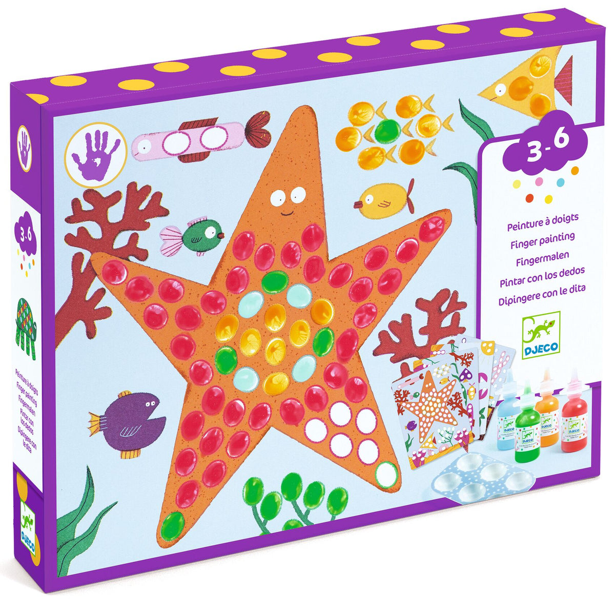 Djeco Finger Painting - Dots and Fish