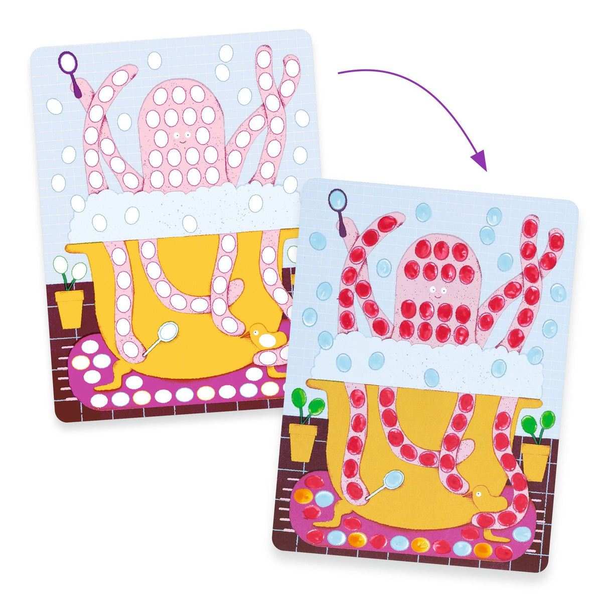 Djeco Finger Painting - Dots and Fish
