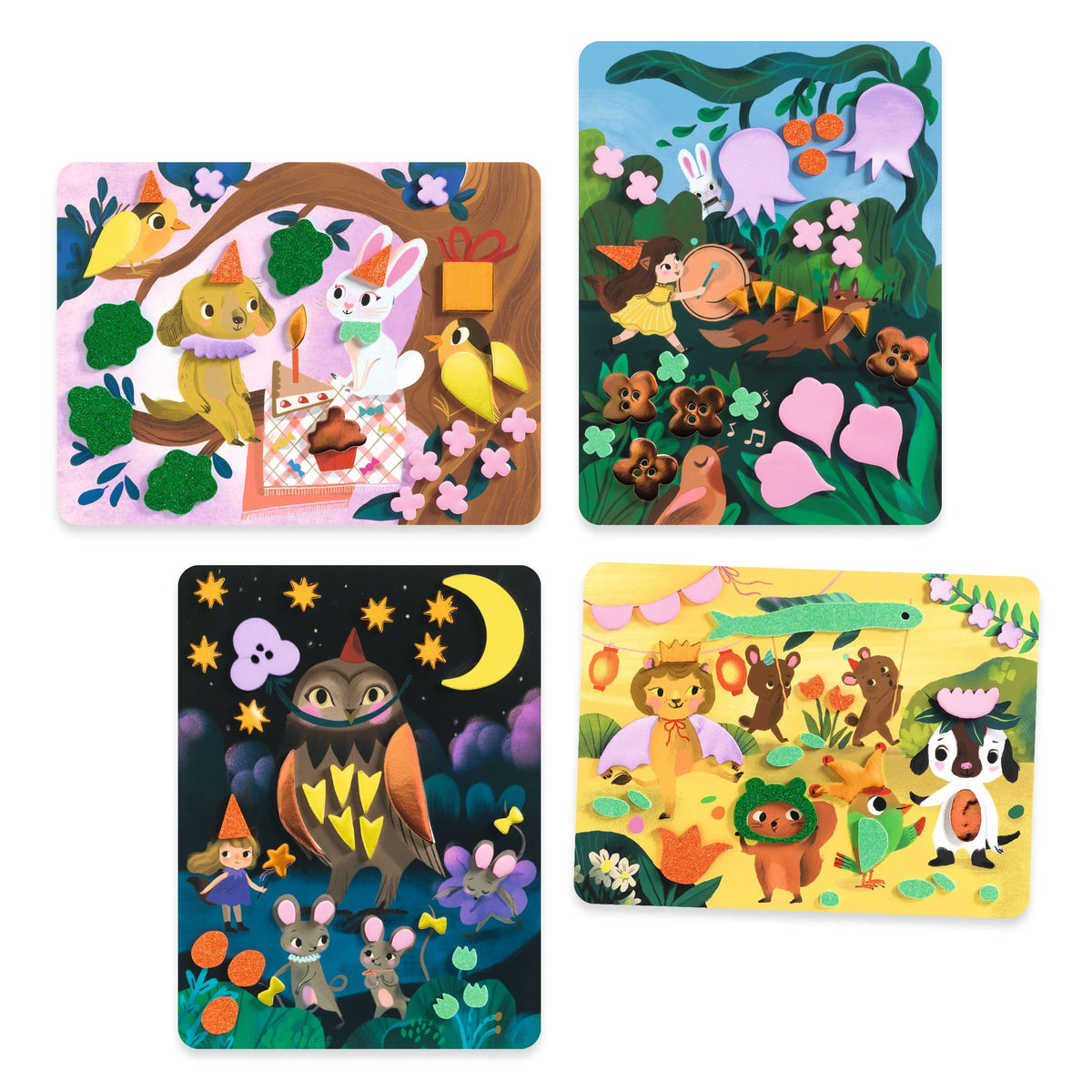 Djeco Foam Collage - Sparkling Parties