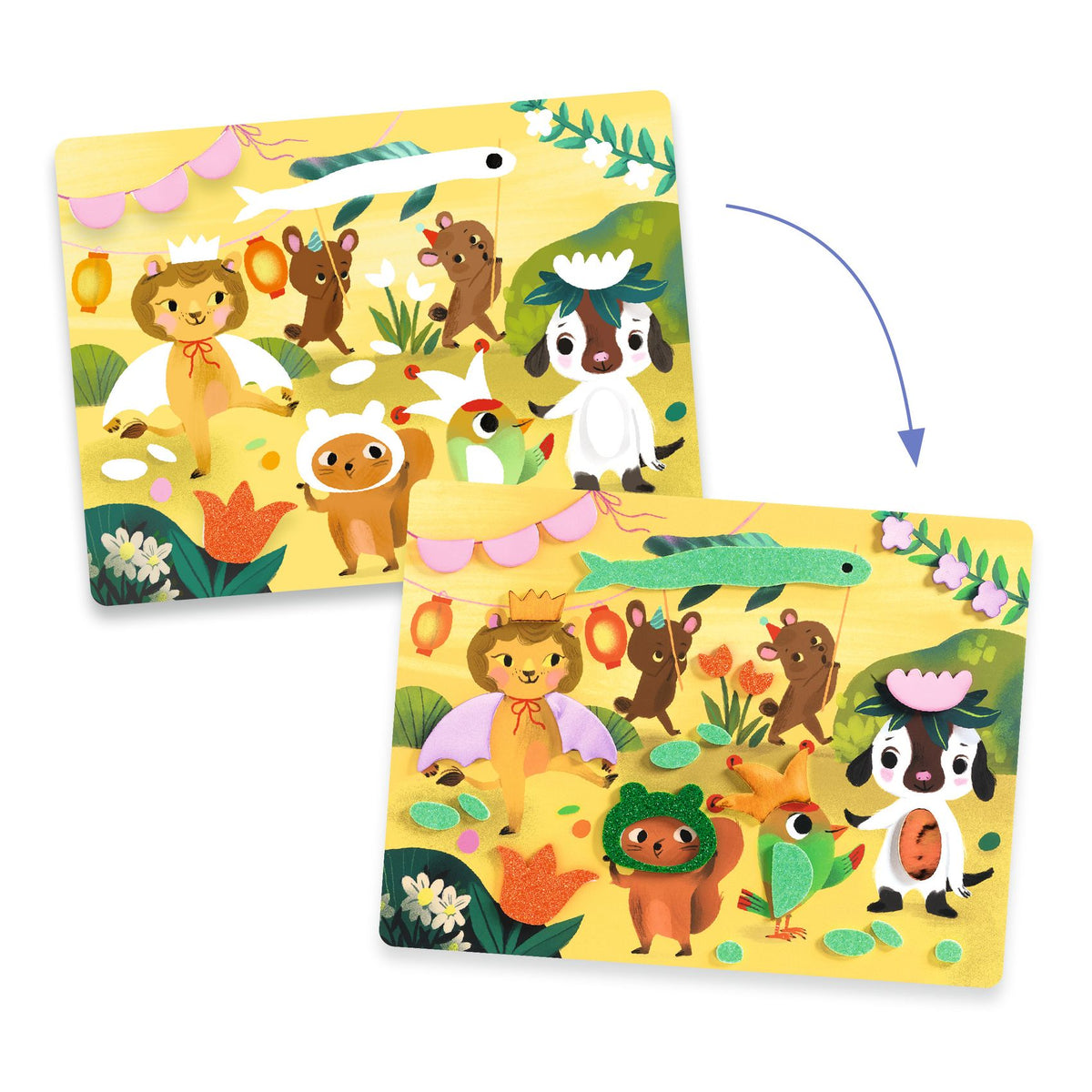 Djeco Foam Collage - Sparkling Parties