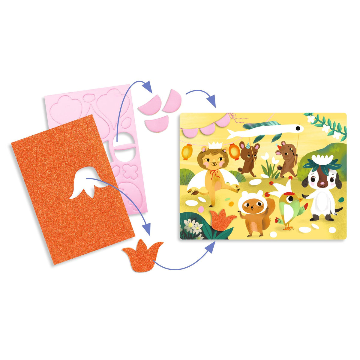 Djeco Foam Collage - Sparkling Parties