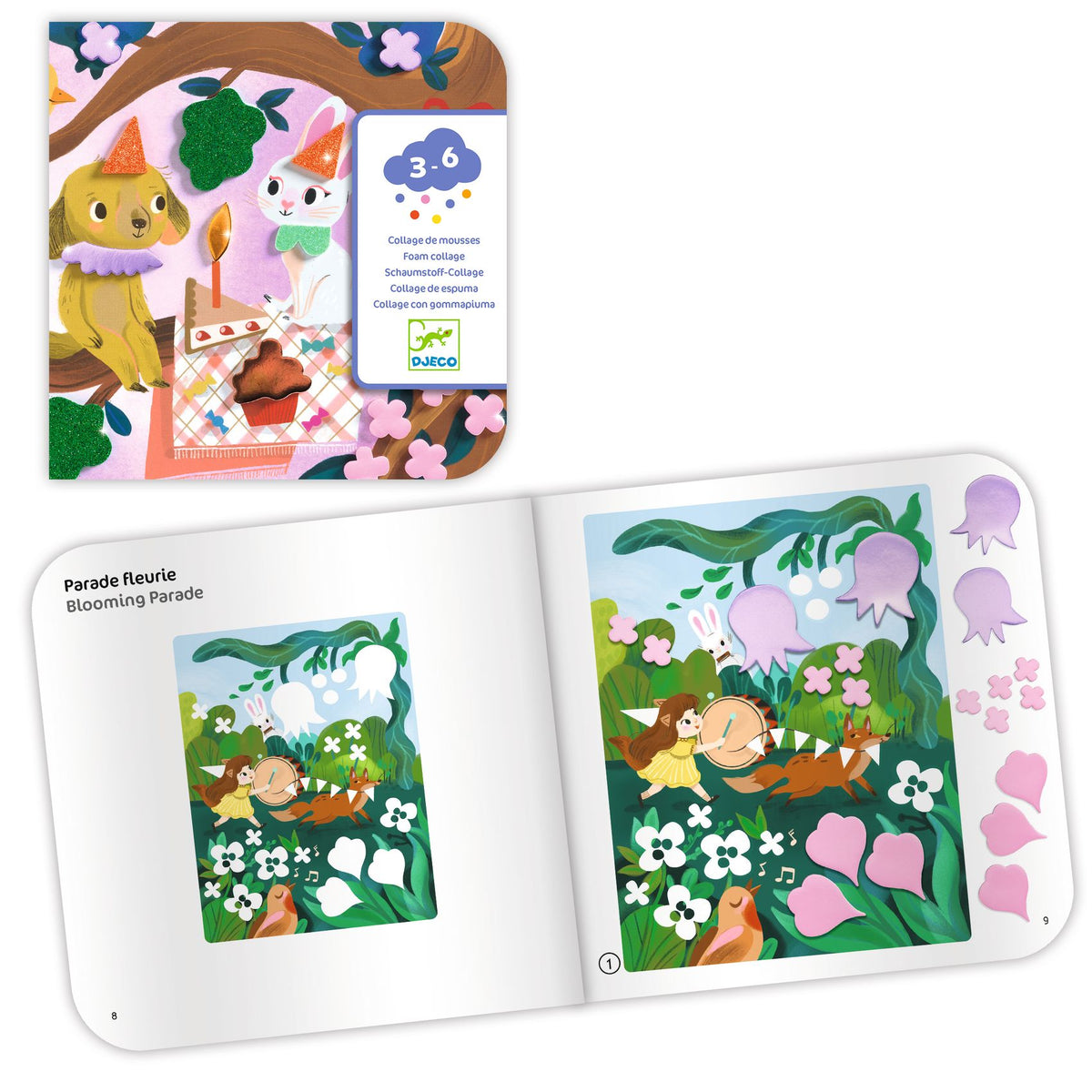 Djeco Foam Collage - Sparkling Parties