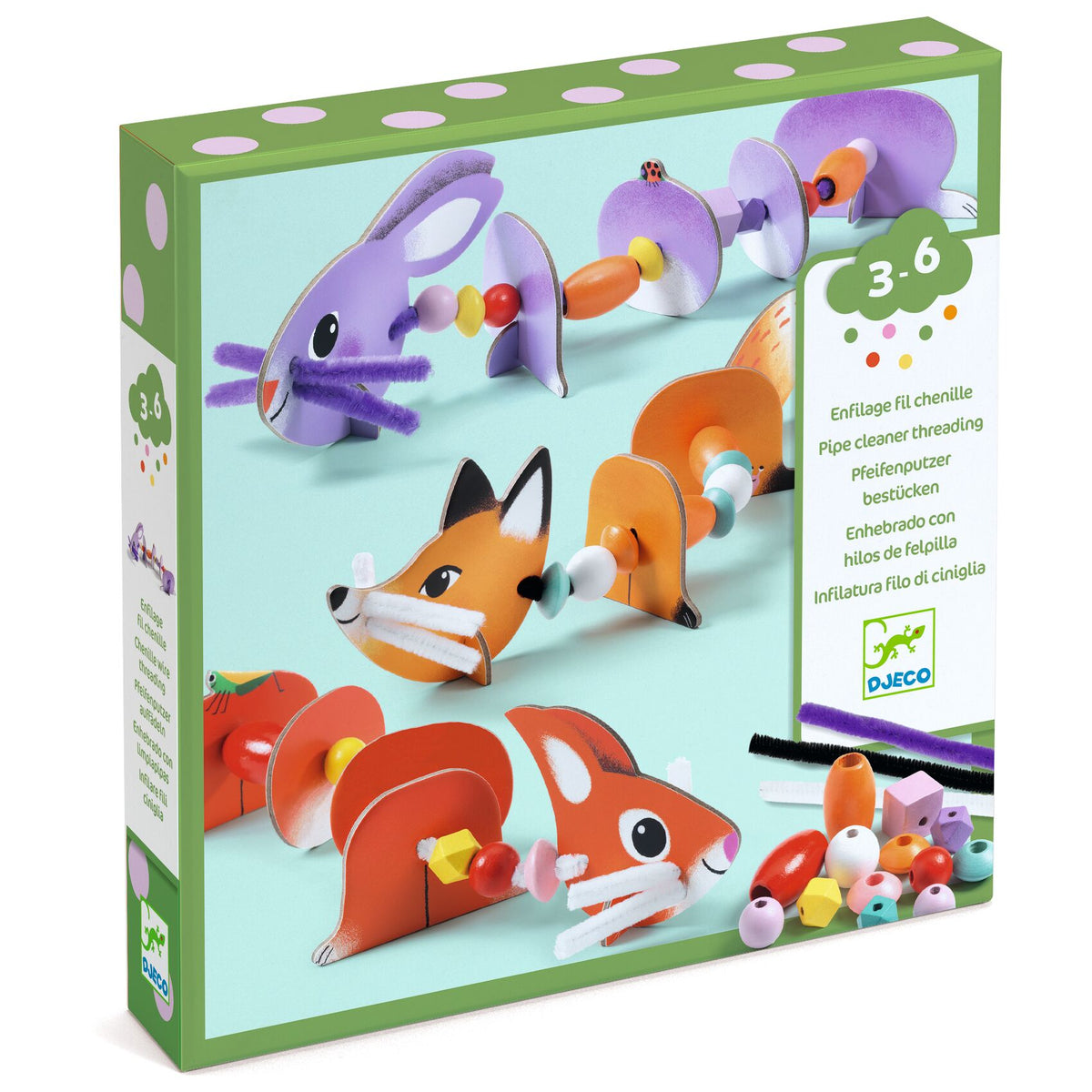 Djeco Threading Kit - Cute animals