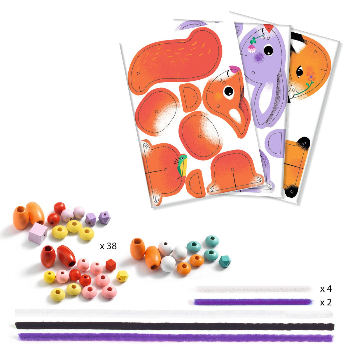 Djeco Threading Kit - Cute animals