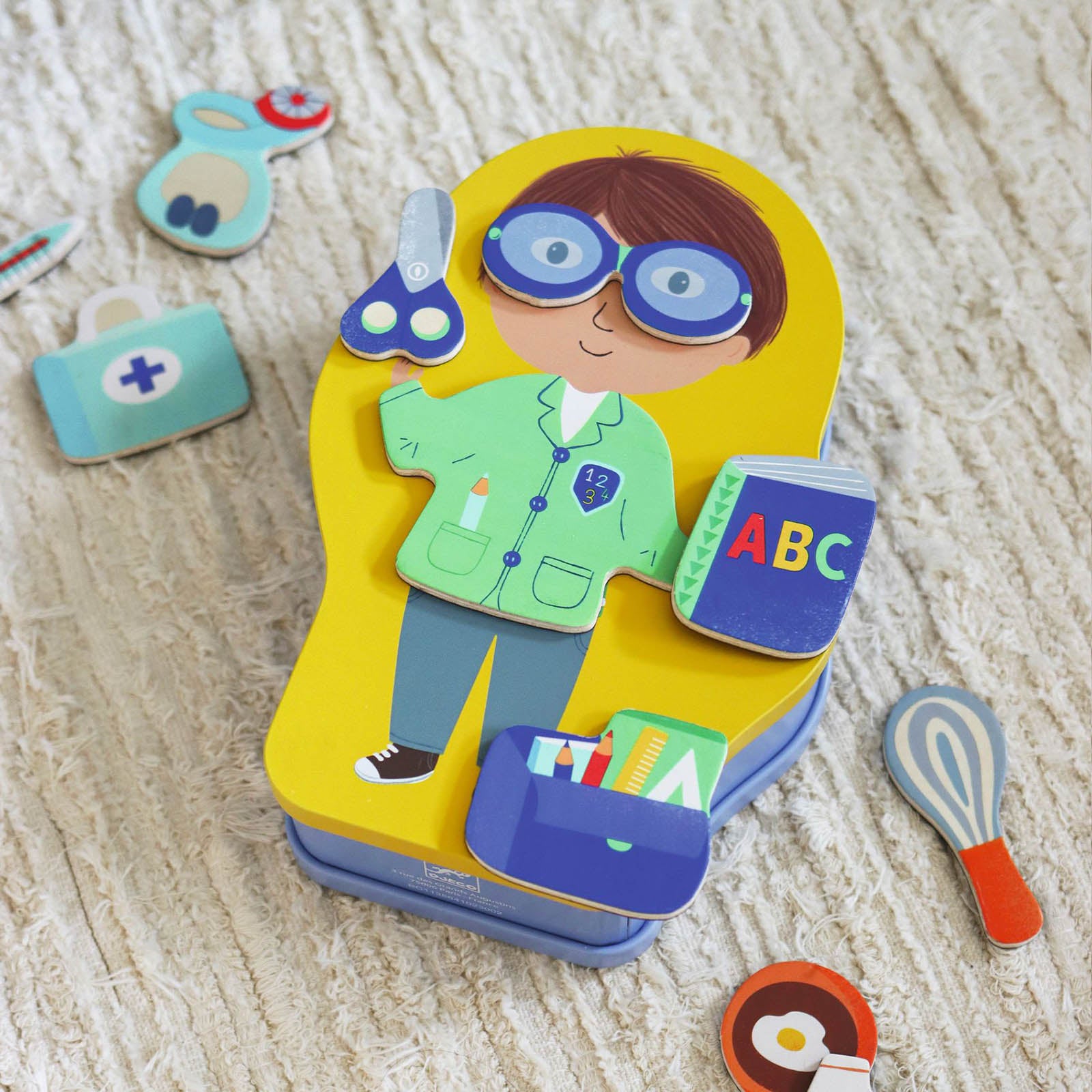 Jeu Magnétique Djeco Jobissimo - 33086, Multicolore, Découverte Des Métiers Pour Enfants