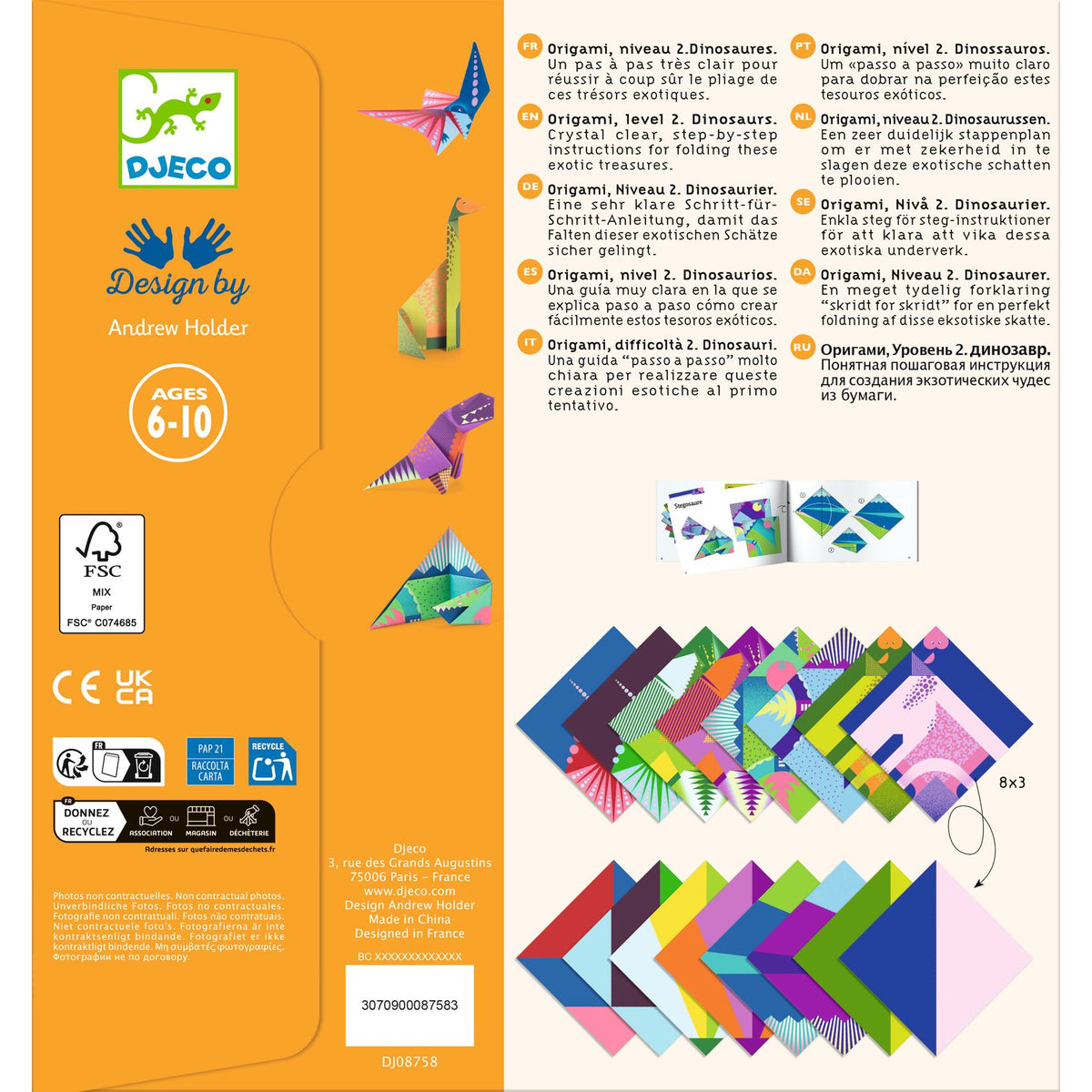 Djeco Origami Kit - Dinosaurs