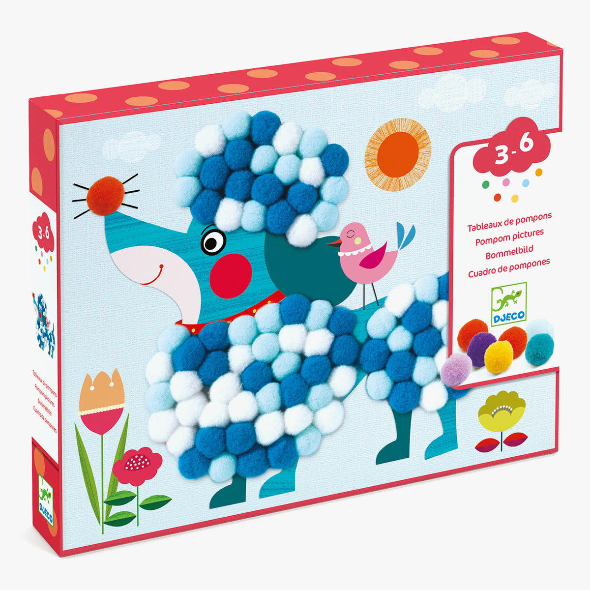 Djeco Pom-pom Collage Kit - Puppies