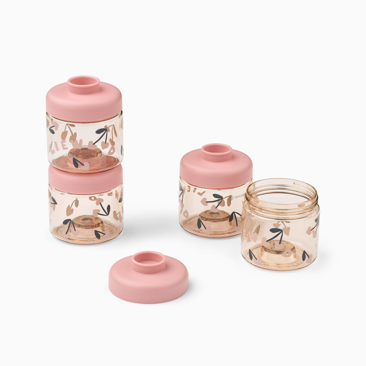 Liewood Dominique Food Boxes Set 100ml - Cherry Heart
