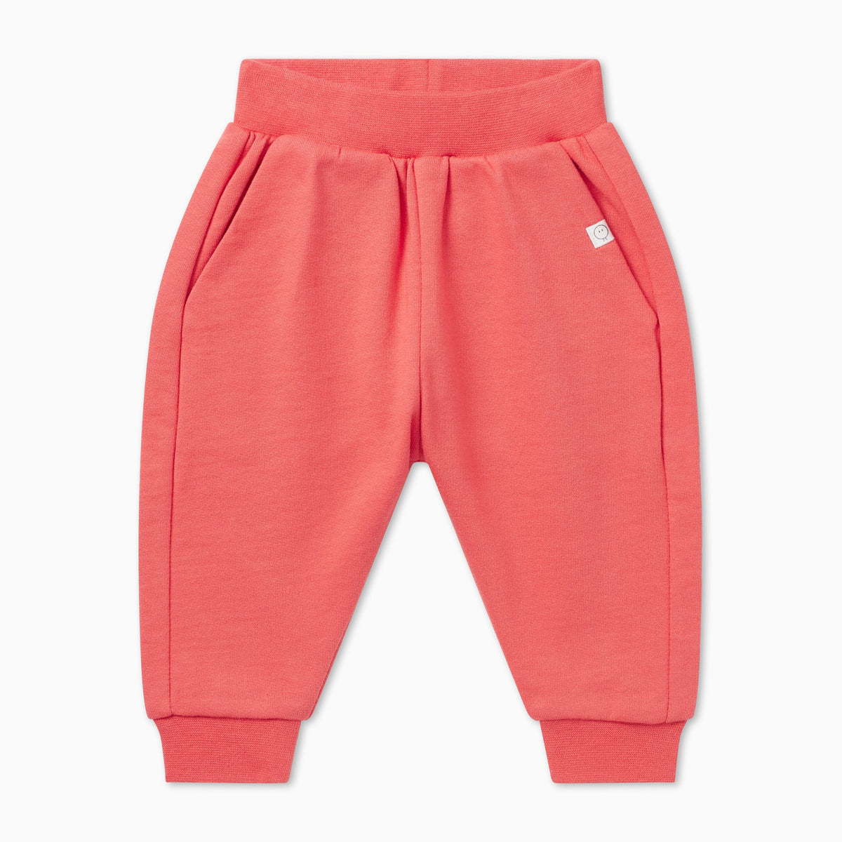 Organic Cotton Oversized Joggers - Coral