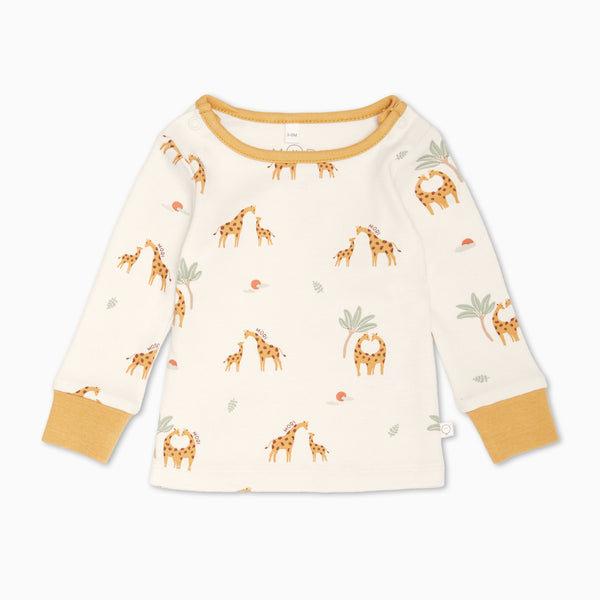 Giraffe Print Pyjamas | Organic Baby Sleepwear | MORI UK