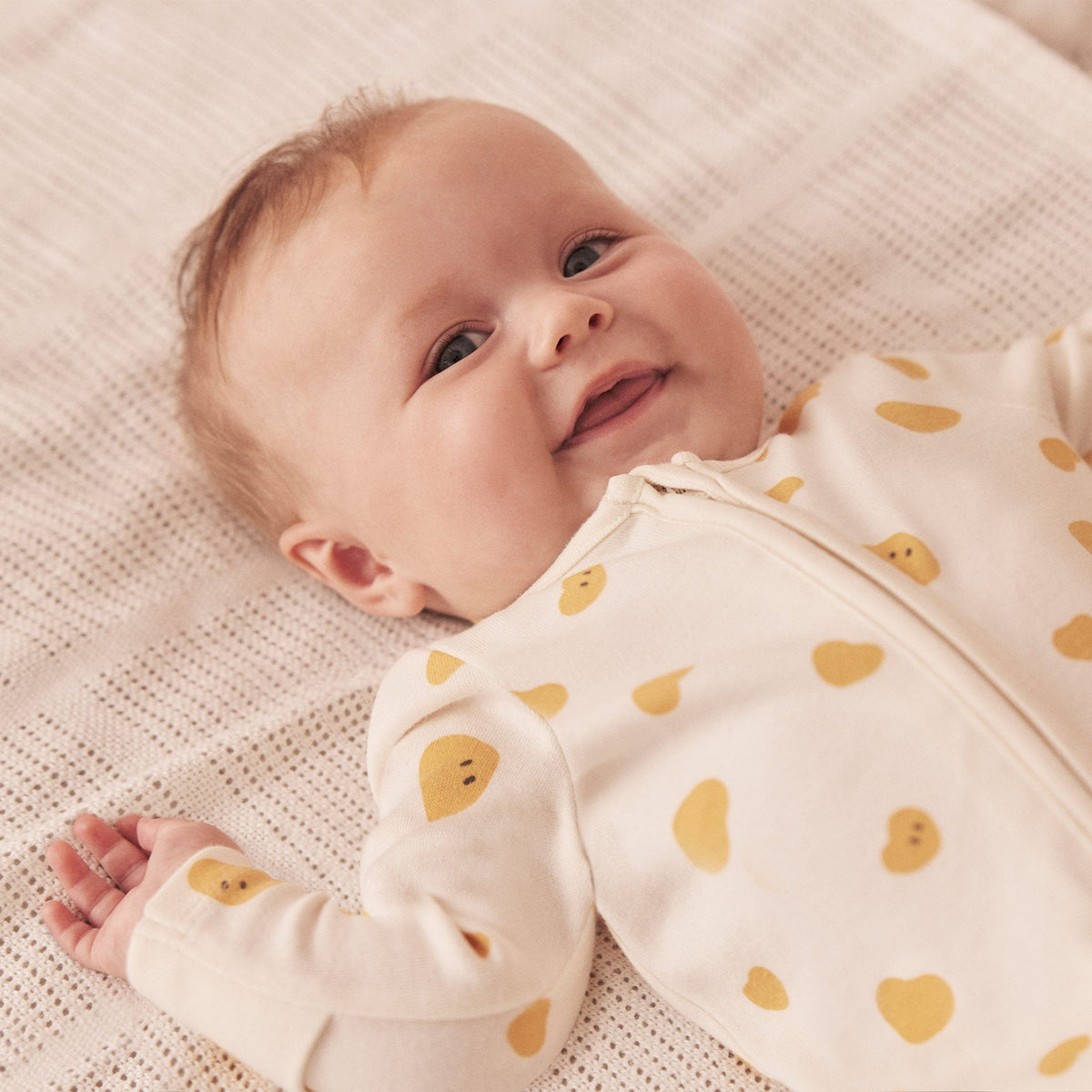 Little Hearts Print Clever Zip Sleepsuit
