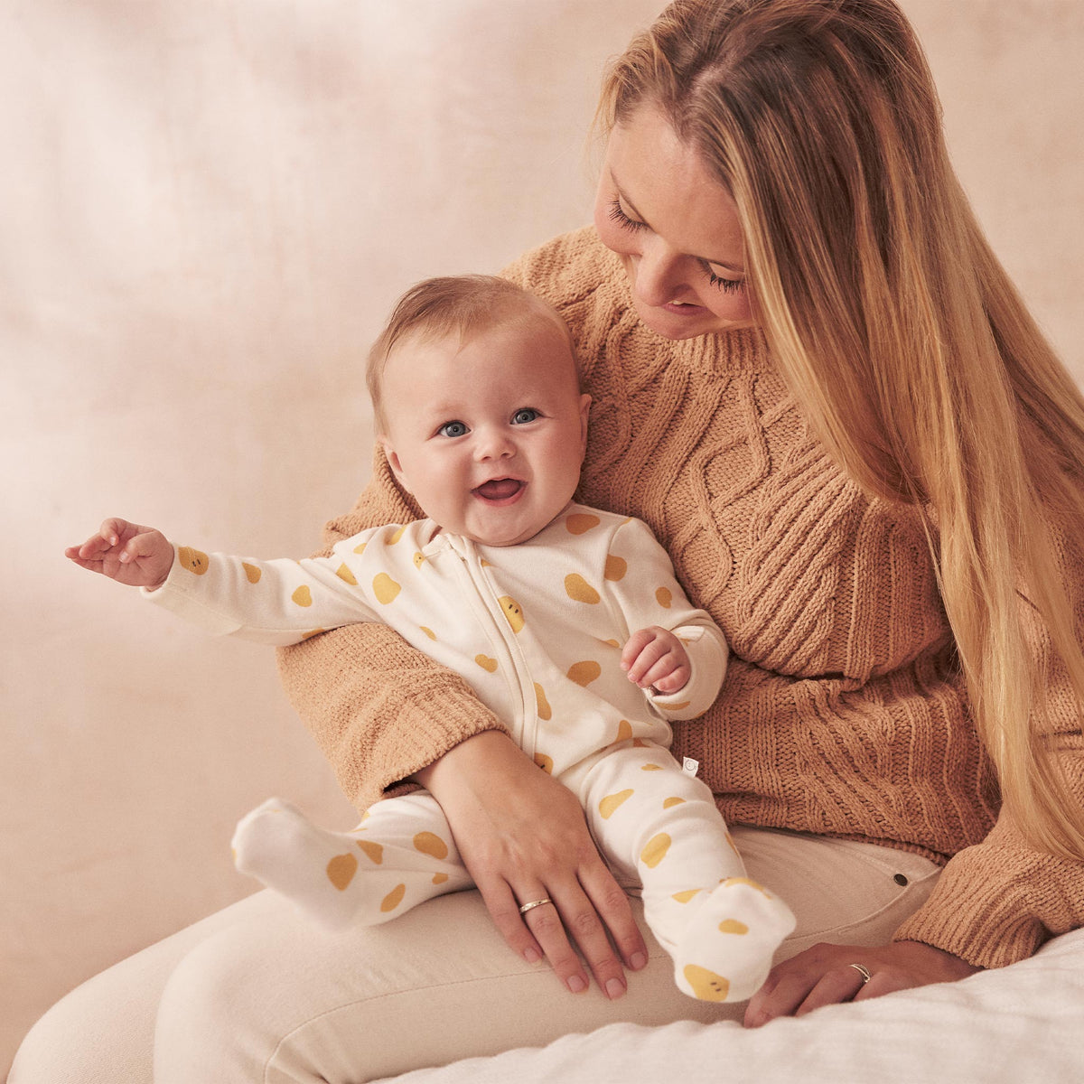 Little Hearts Print Clever Zip Sleepsuit