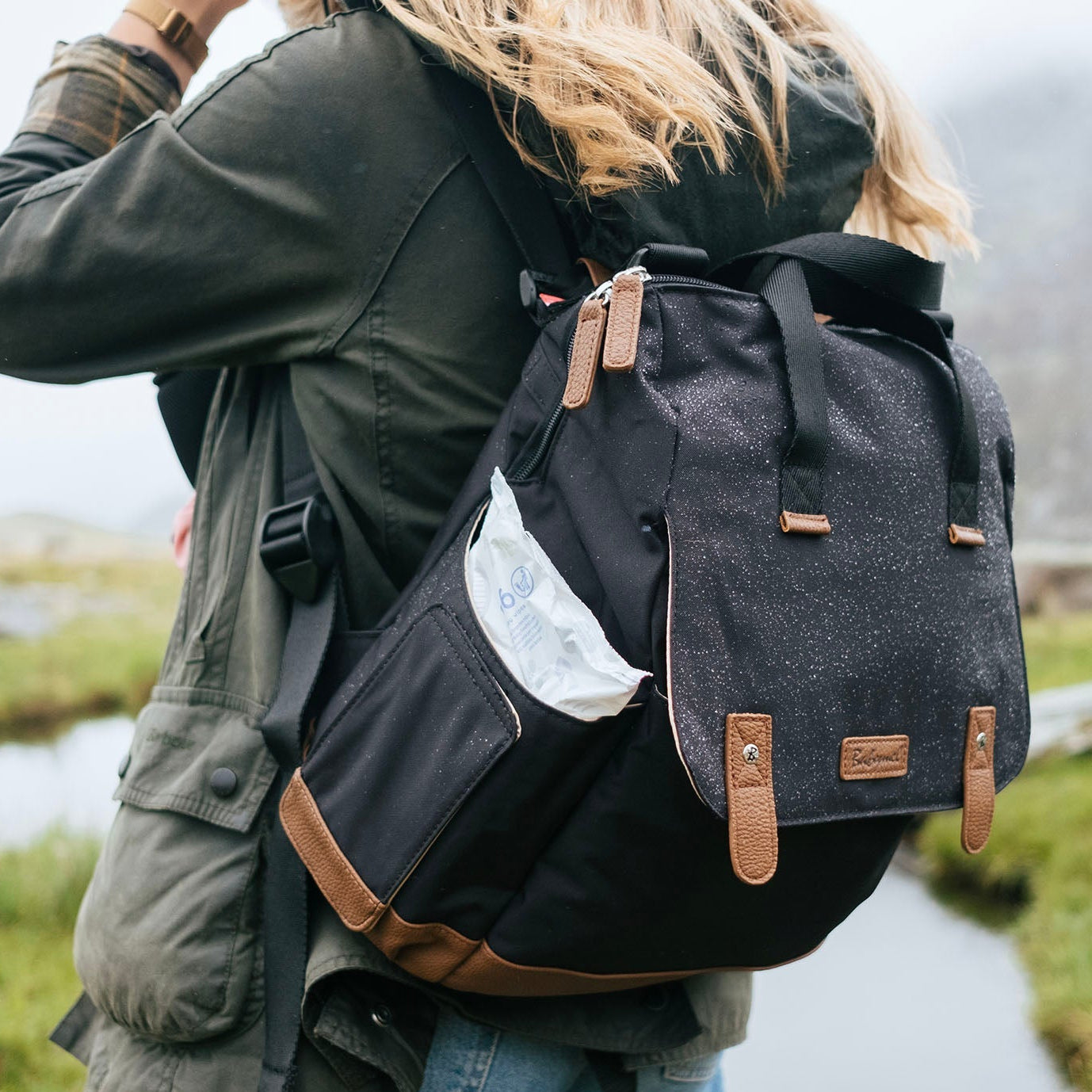 Borsa a tracolla/zaino convertibile , 16, Verde cipresso
