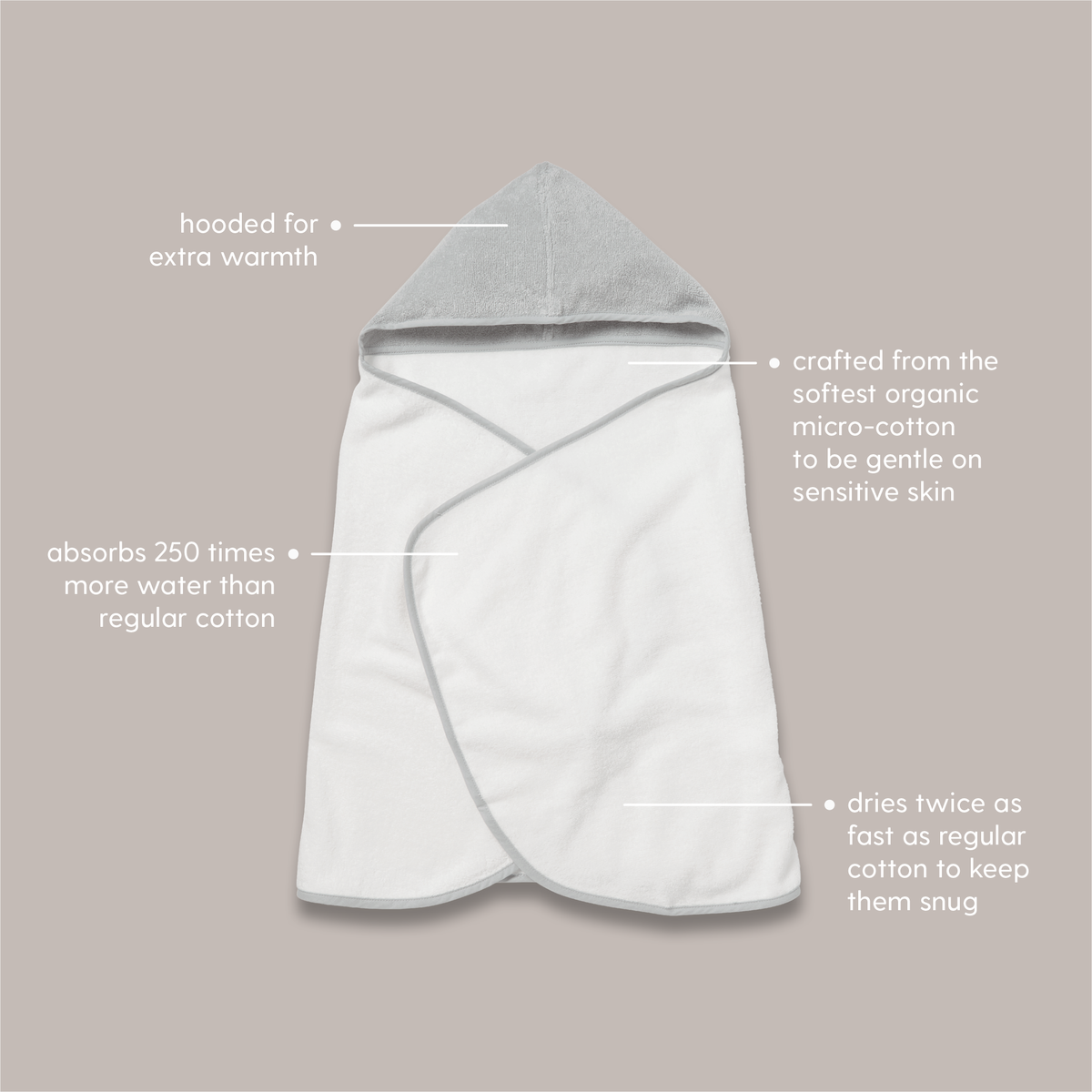 Kids Hooded Bath Towel - Blue